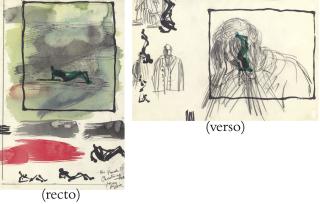 Henry Moore - Sheet of Studies (recto and verso)