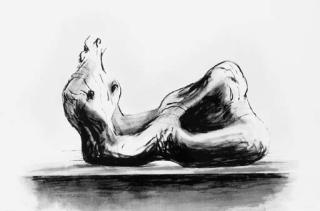 Henry Moore - Stone Reclining Figure II (Cramer 496)
