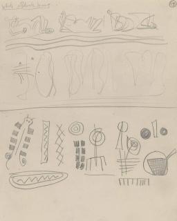 Henry Moore - Textile design (Sketchbook 1, p. 17)