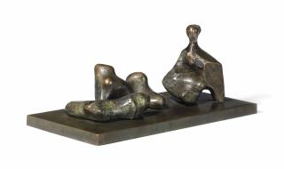 Henry Moore - Three Piece Reclining Figure: Maquette No. 5