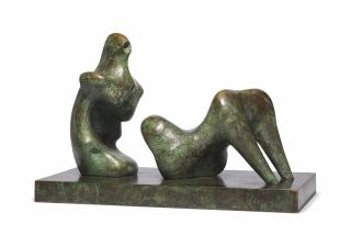 Henry Moore - Two Piece Reclining Figure: Armless