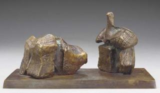 Henry Moore - Two Piece Reclining Figure: Maquette No. 1