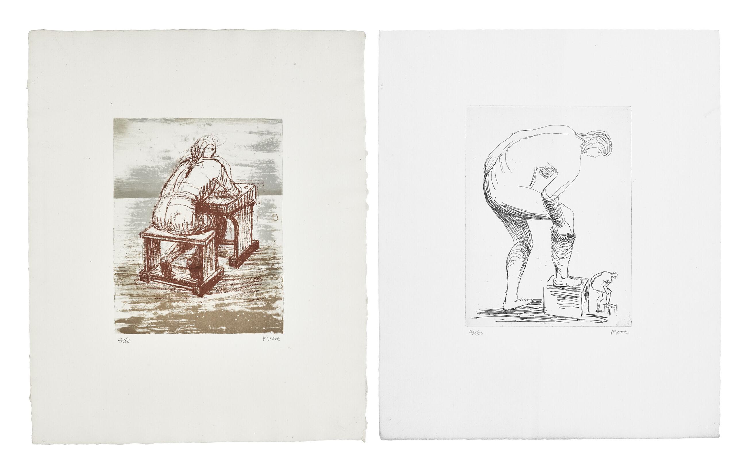 Henry Moore - Two prints by the artist