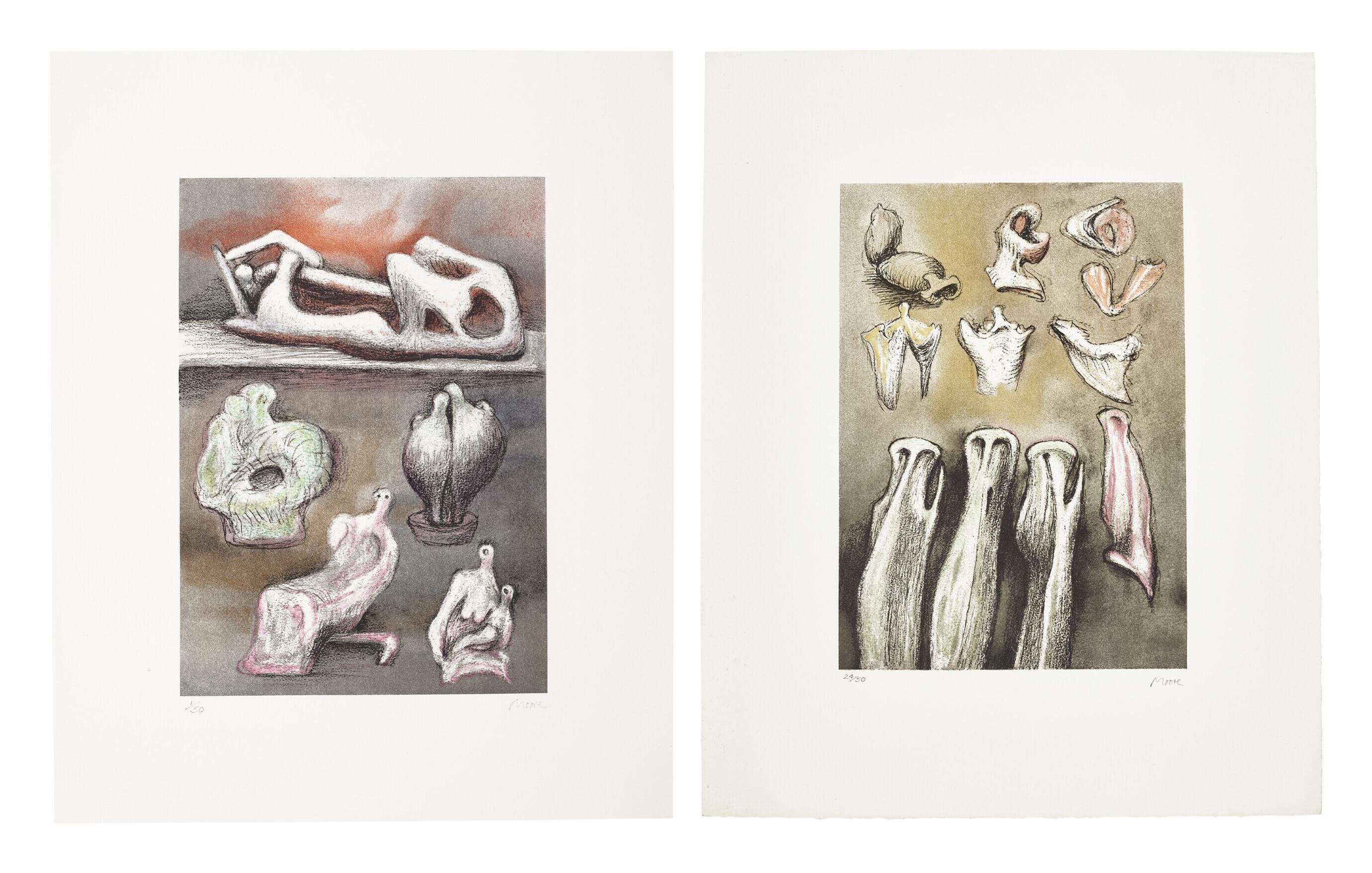 Henry Moore - Two prints by the artist