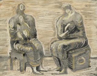 Henry Moore - Two Women With Children