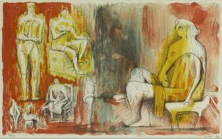 Henry Moore - Woman Holding Cat (Cramer 10)