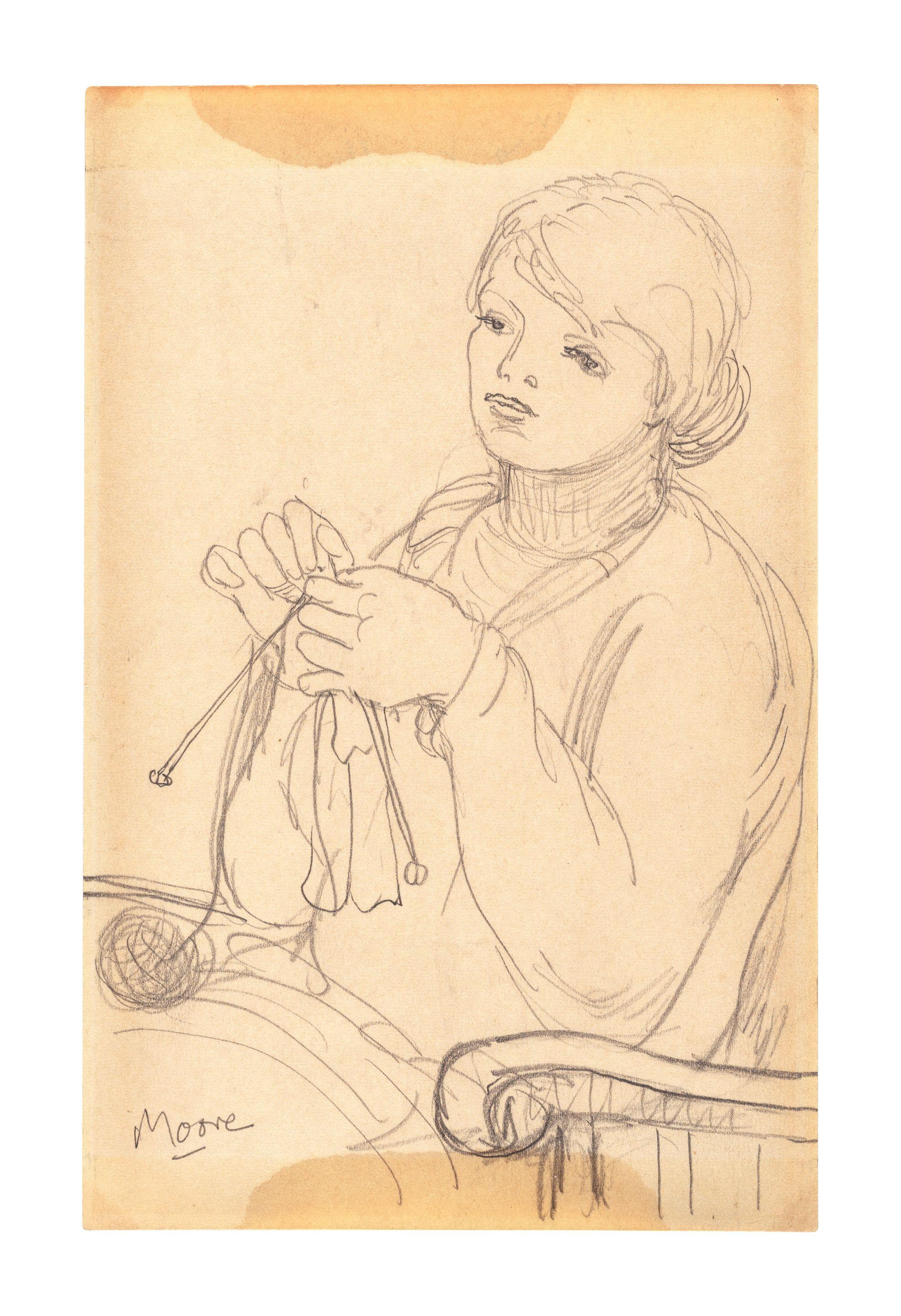 Henry Moore - Woman Knitting