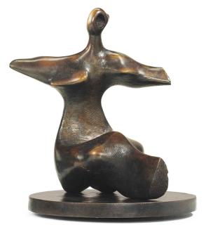 Henry Moore - Working Model for Seated Figure: Arms Outstretched