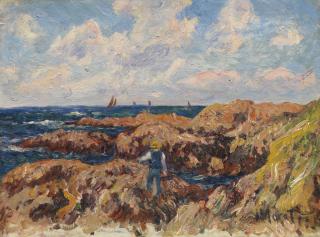 Henry Moret - Côte Bretonne, Pêcheur