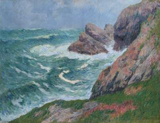 Henry Moret - La Houle À Pen-Men, Île De Groix 
