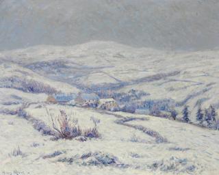 Henry Moret - Les monts d\'arrée sous la neige