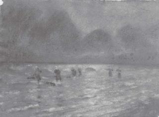 Henry Moret - Personnages au bord de la mer