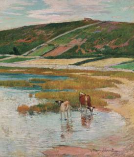 Henry Moret - Vaches à l’abreuvoir