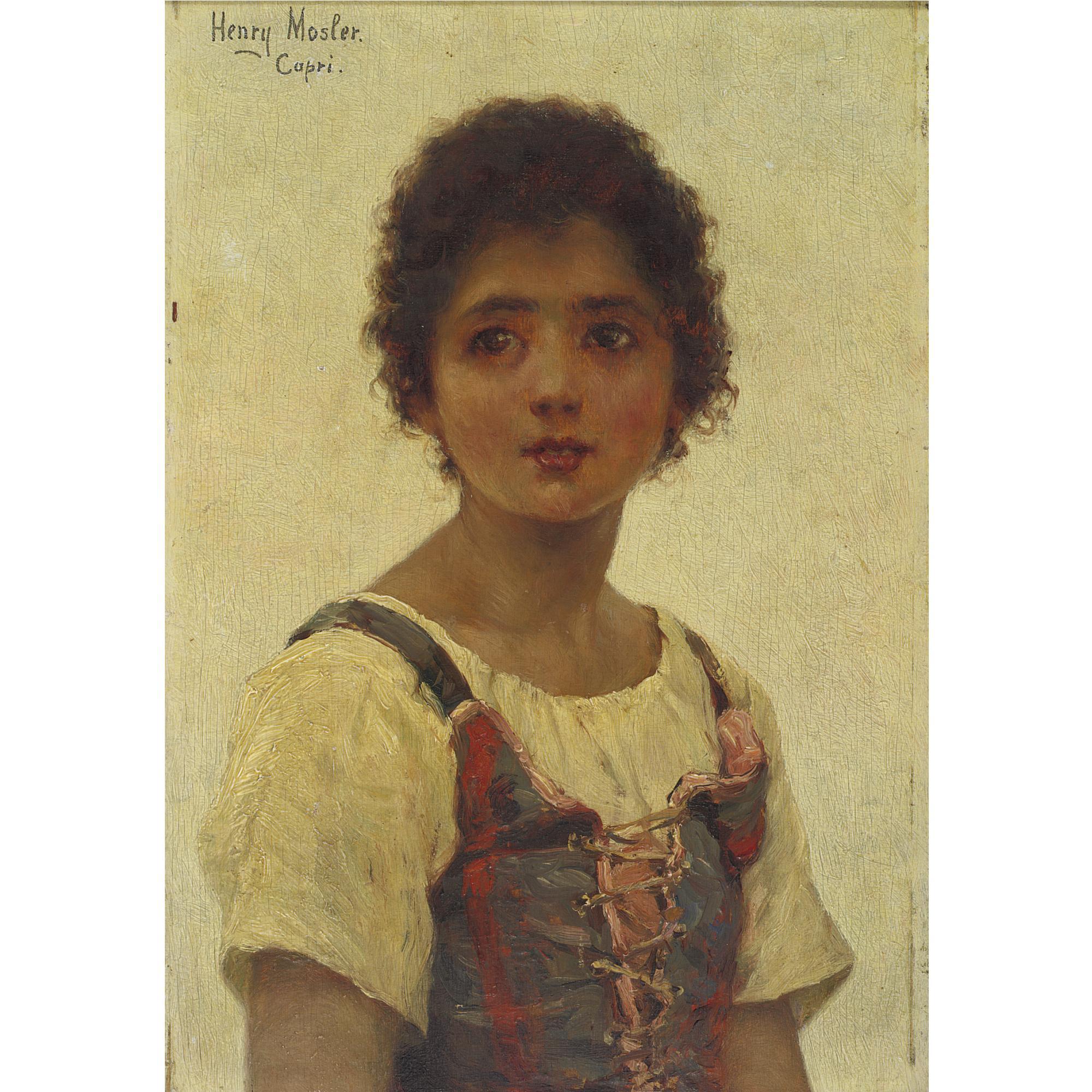 Henry Mosler - Young Girl From Capri