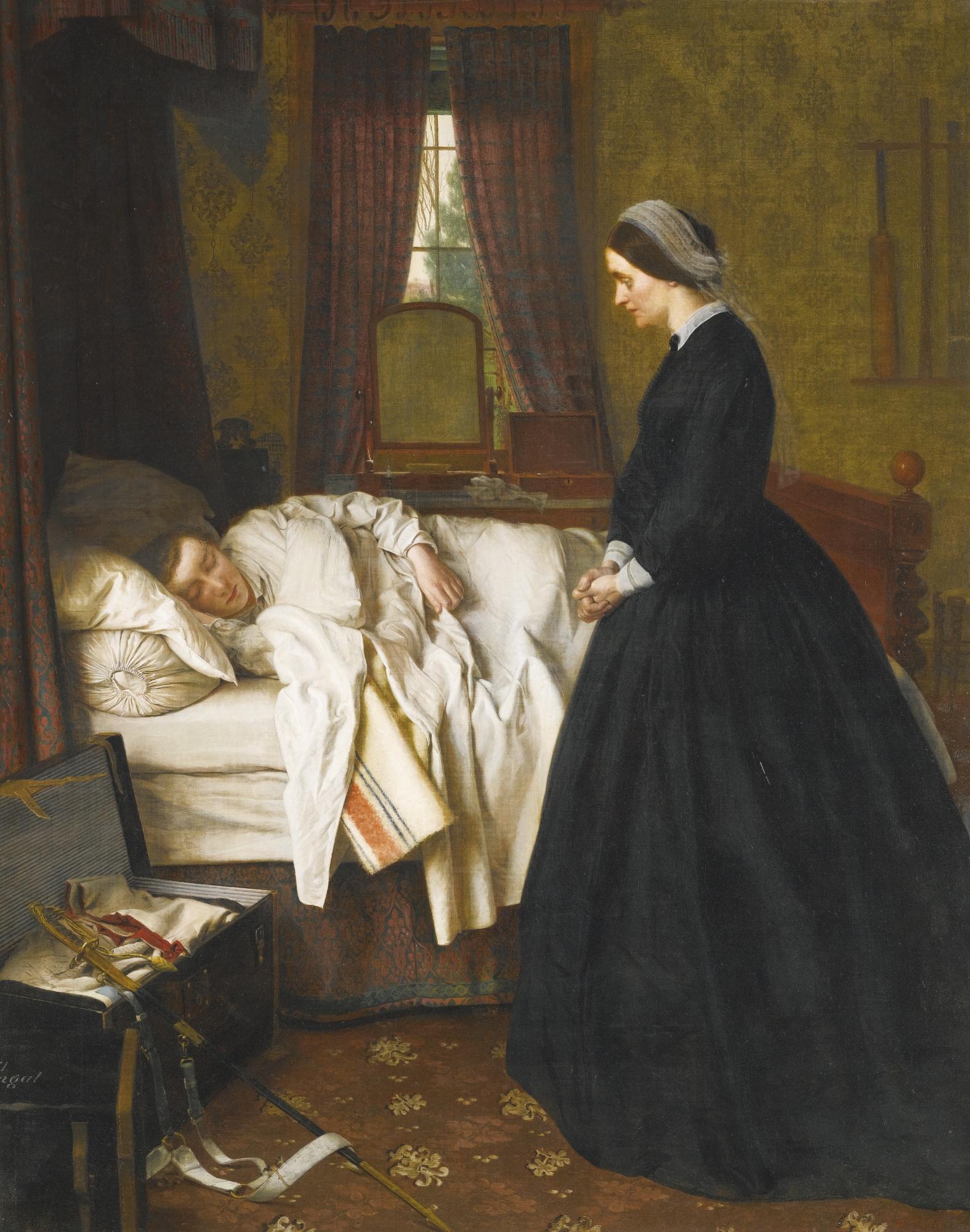 Henry Nelson O\'Neil, R.A. - The Sleeping Soldier