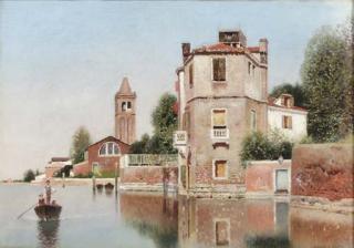 Henry Pember Smith - Villa on the Canal, Venice