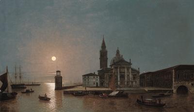 Henry Pether - View of San Giorgio Maggiore, Venice, by moonlight