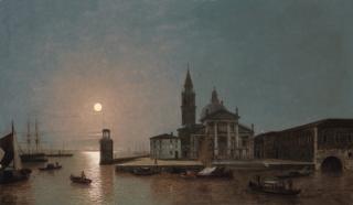 Henry Pether - View of San Giorgio Maggiore, Venice, by moonlight