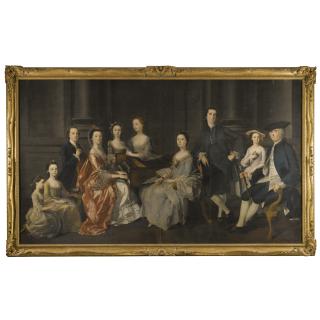 Henry Pickering - Portrait Of Sir Wolstan Dixie, 4Th Bt. (1701-1767), Of Bosworth Hall, Leicestershire, And His Family, Seated Around A Harpsichord