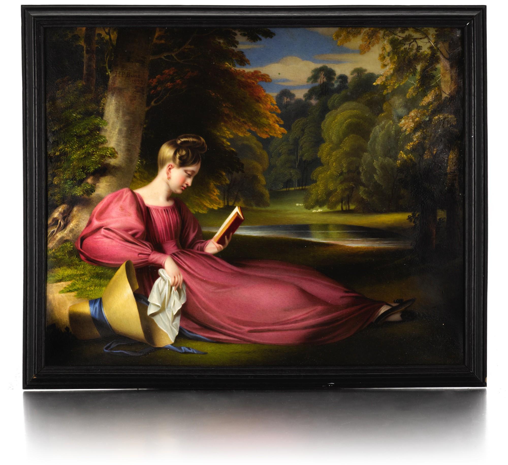 Henry Pierce Bone - Portrait Of Louisa Frances Bone, A Daughter Of The Artist