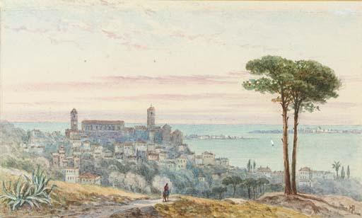 Henry Pilleau, R.I. - Views on the Mediterranean coast, thought to be Cannes