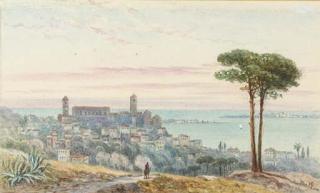 Henry Pilleau, R.I. - Views on the Mediterranean coast, thought to be Cannes