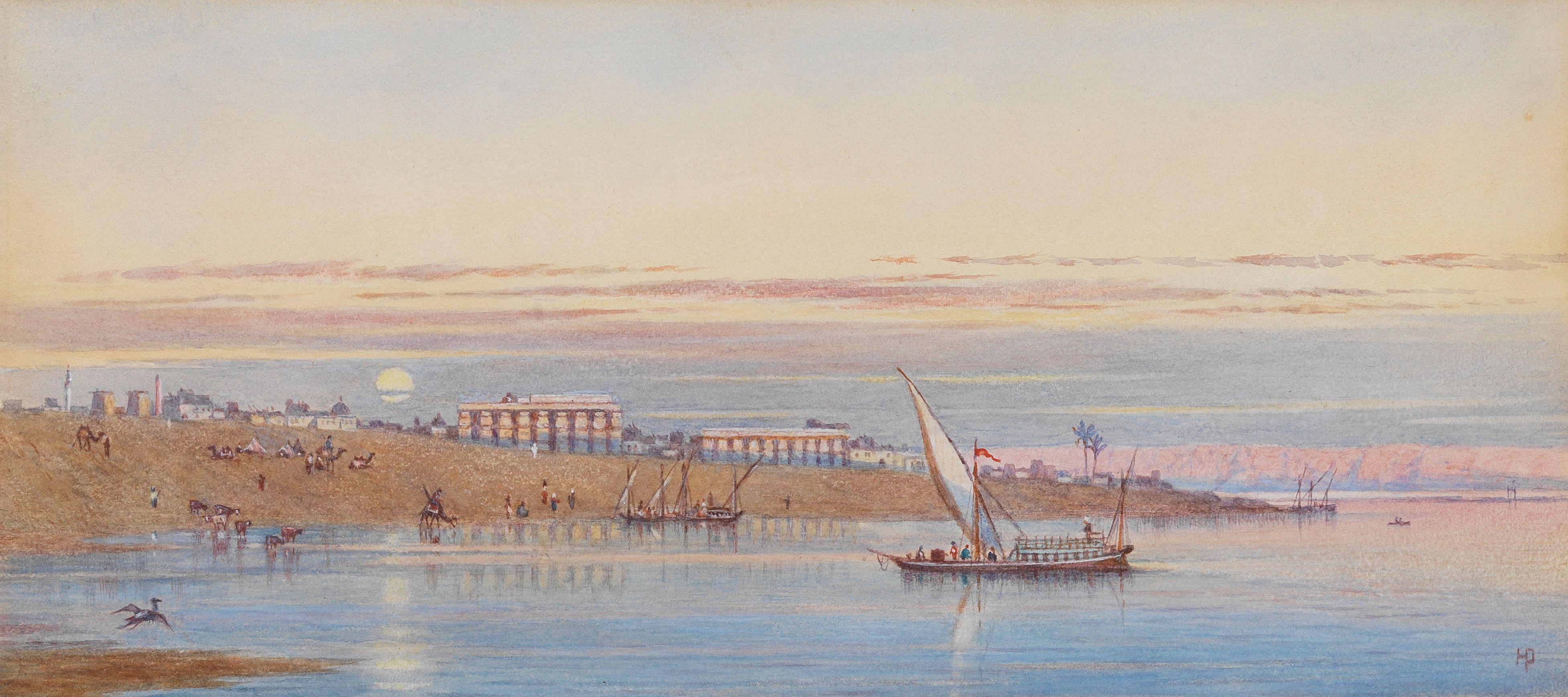 Henry Pilleau - A view of the Temple of Luxor, Thebes