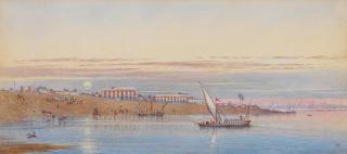 Henry Pilleau - A view of the Temple of Luxor, Thebes