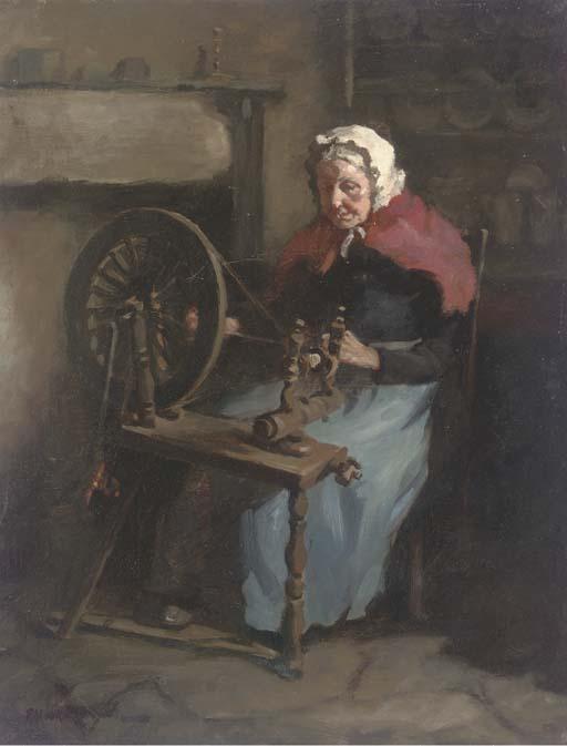 Henry Raeburn Dobson - At the spinning wheel