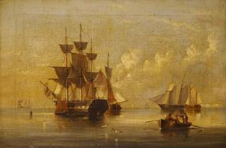 Henry Redmore - Boats in a Calm