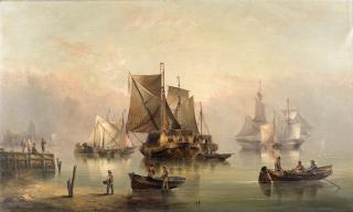 Henry Redmore - \'Misty Morning on the Elbe\'