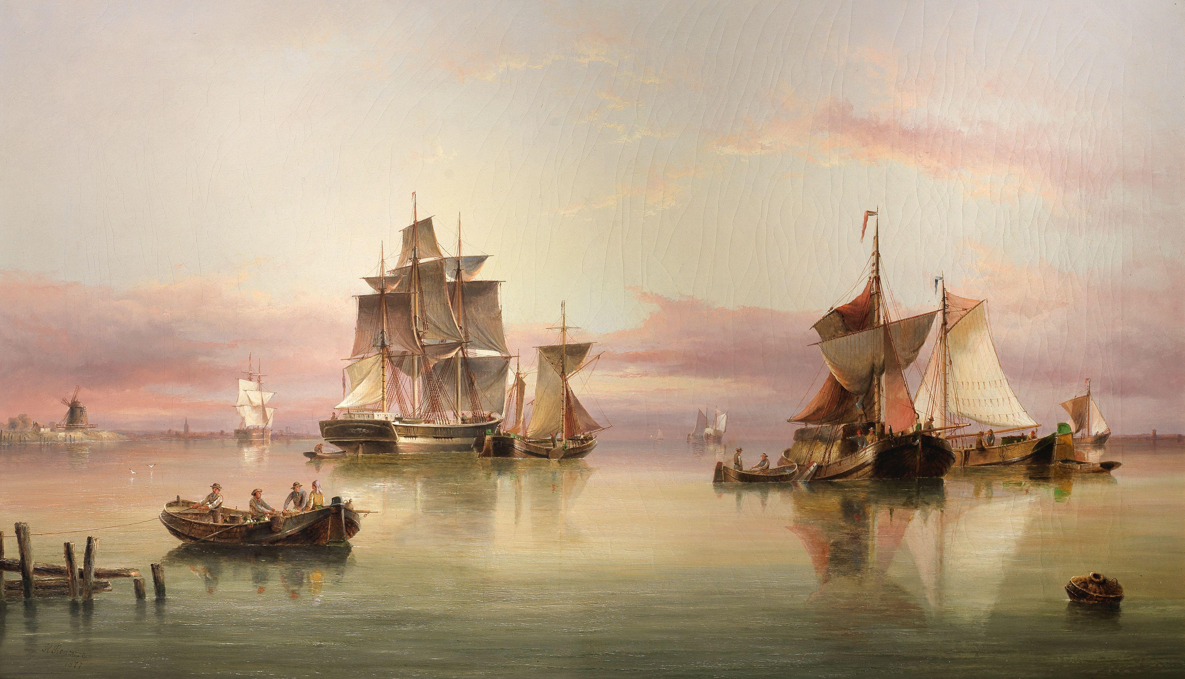 Henry Redmore - \'Morning on the Elbe\'