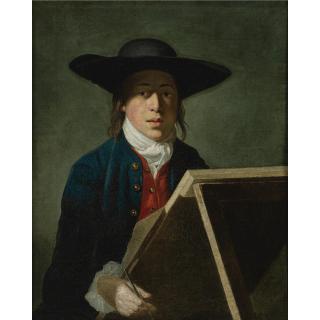 Henry Robert Morland - Portrait Of George Morland When A Young Man (At An Easel)