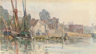Henry Robertson, A.R.E. - Pin Mill, Suffolk (Illustrated); And River Orwell