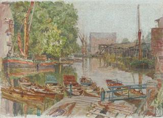 Henry Robertson, A.R.E. - Tonbridge, The Wharf (Illustrated); And Two Views of The River At Tonbridge