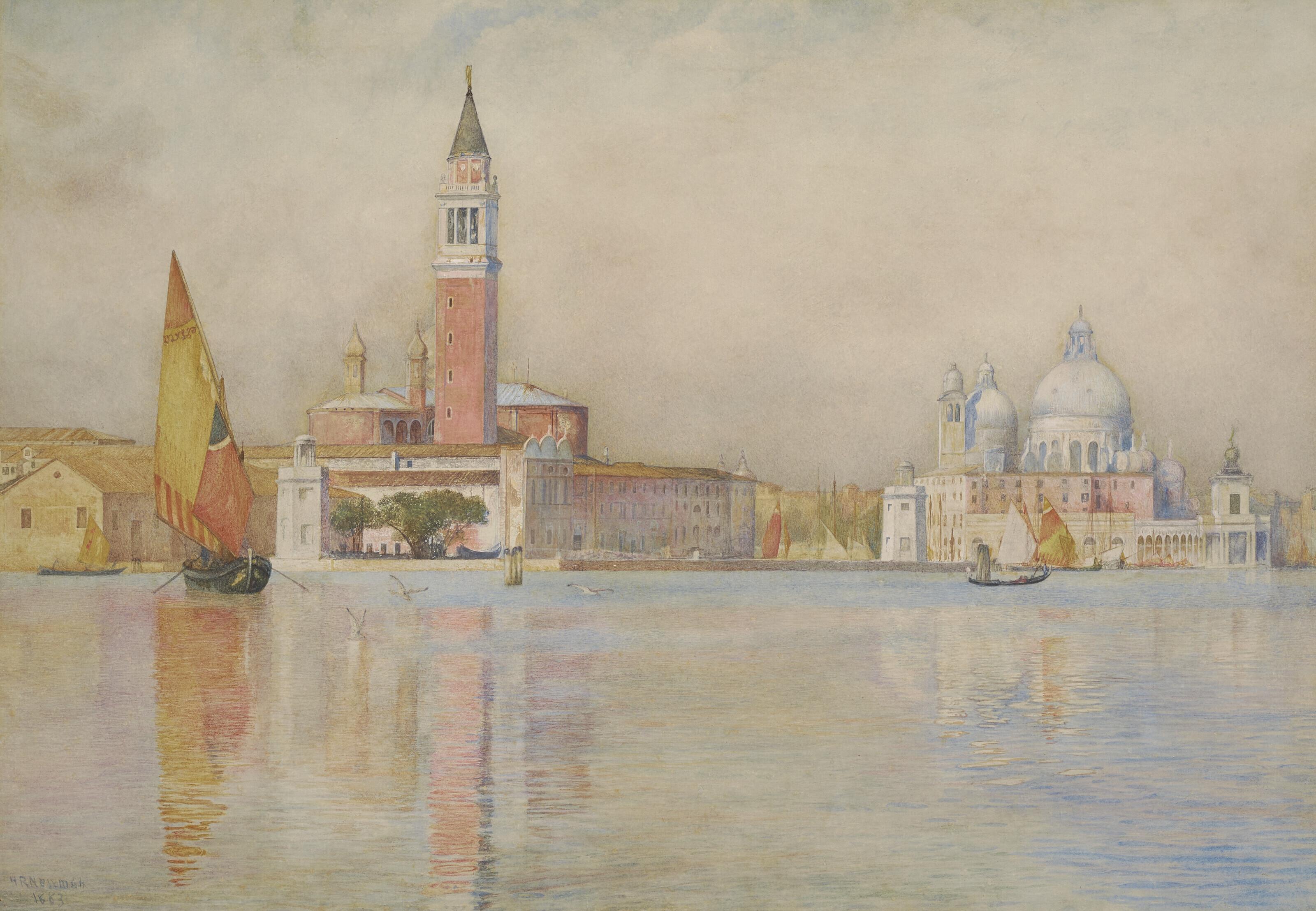 Henry Roderick Newman - San Giorgio Maggiore and Santa Maria della Salute from the Giardino Publico