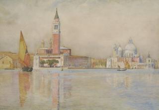 Henry Roderick Newman - San Giorgio Maggiore and Santa Maria della Salute from the Giardino Publico