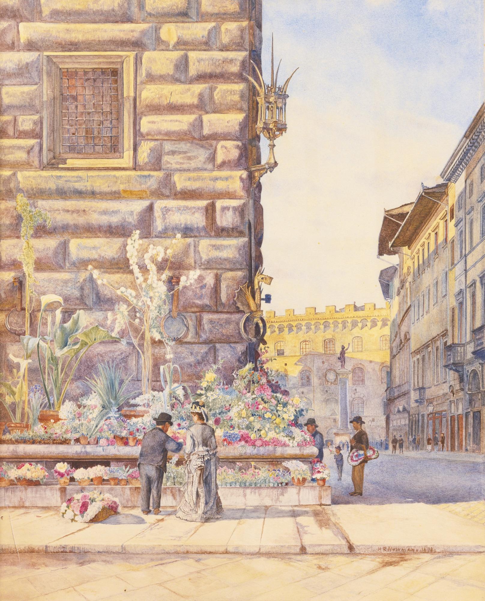 Henry Roderick Newman - The Flower Market, Florence