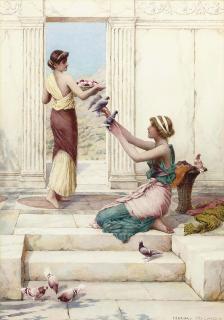 Henry Ryland, R.I. - An allegory of love