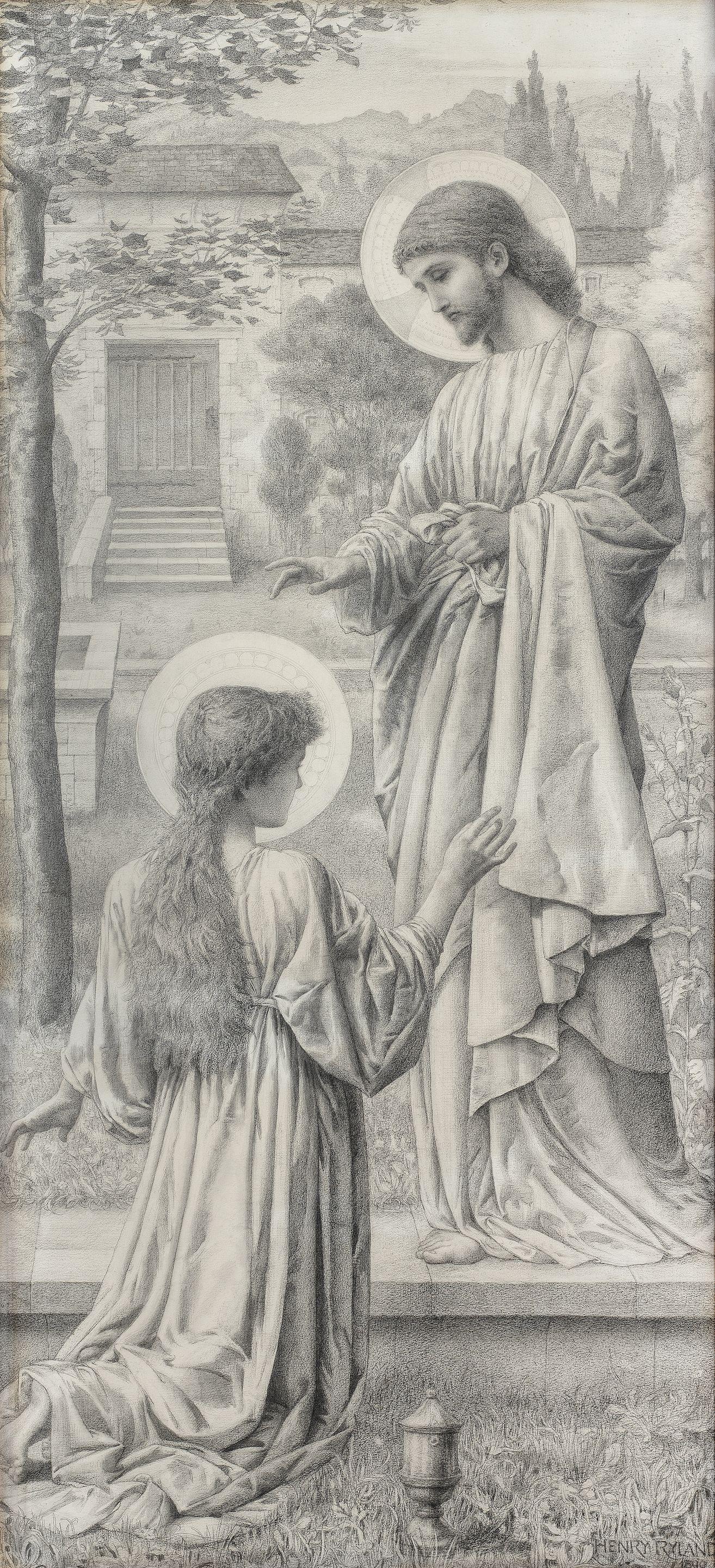 Henry Ryland, RI - Christ in the garden of Gethsemane