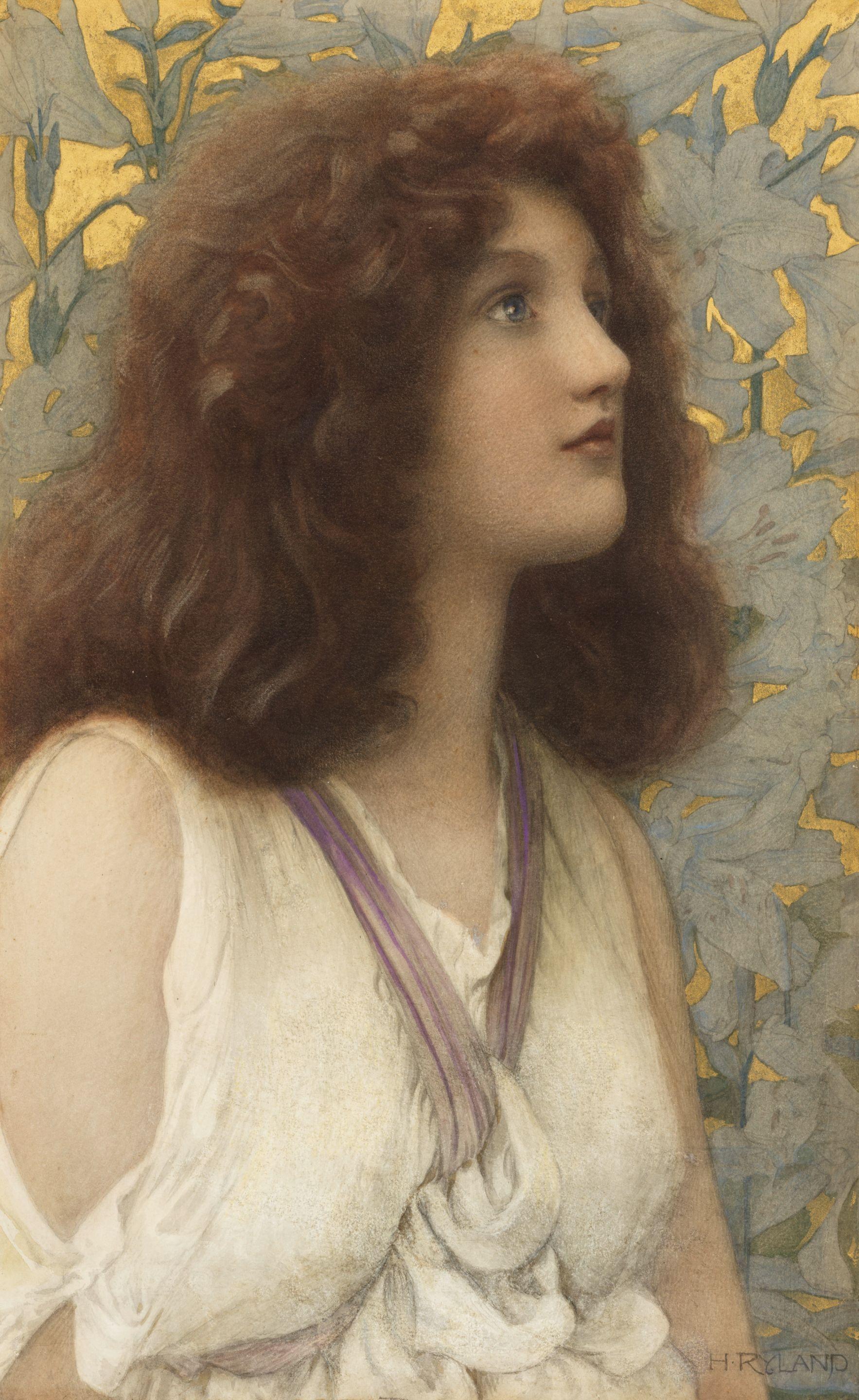 Henry Ryland, RI - Portrait of a young lady