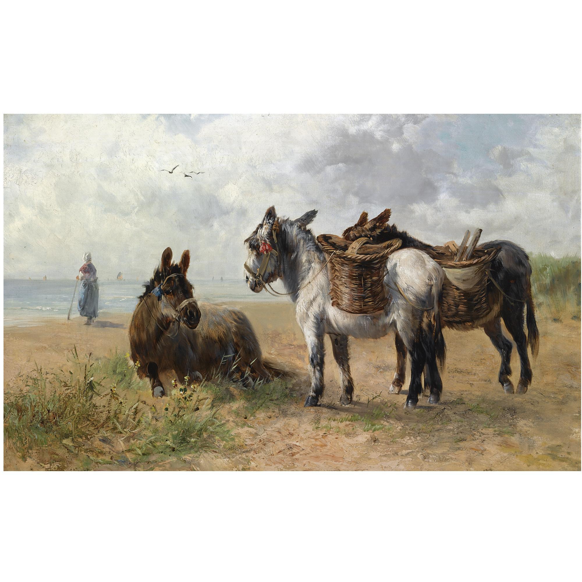 Henry Schouten - Belgian Donkeys On The Beach