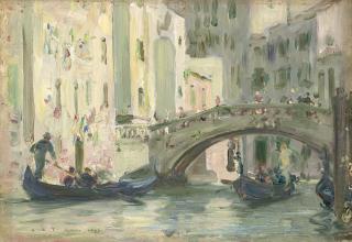 Henry Scott Tuke, R.A., R.W.S. - A canal in Venice
