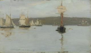 Henry Scott Tuke, R.A., R.W.S. - Schooners at Falmouth