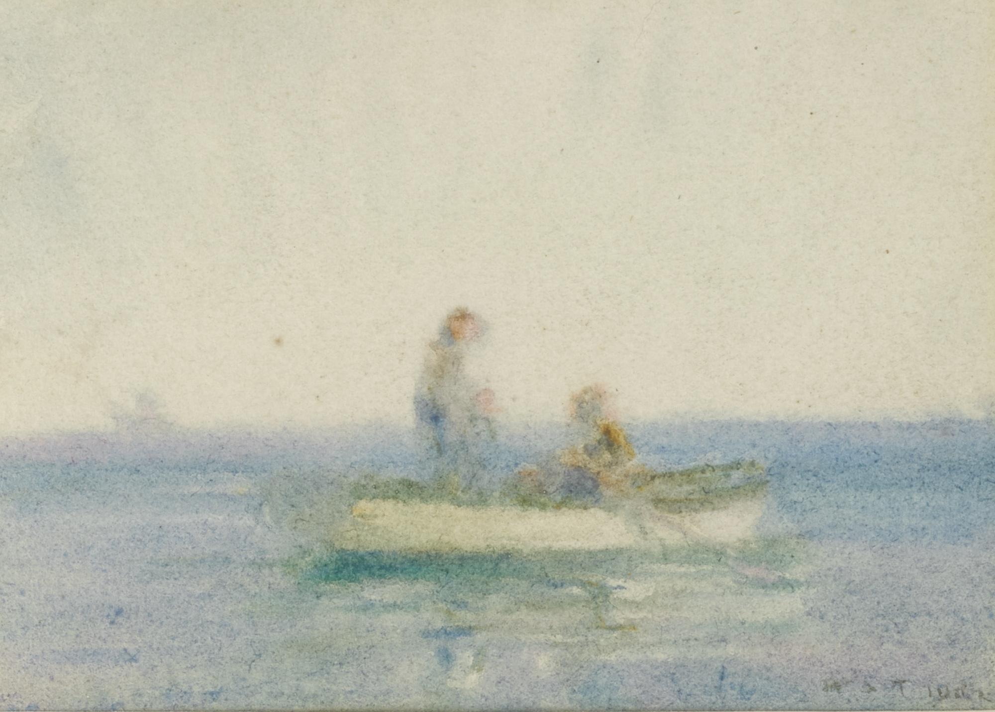 Henry Scott Tuke, R.A., R.W.S. - Two Figures In A Boat 