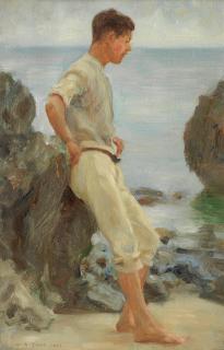 Henry Scott Tuke, RA, RWS - Looking out to sea