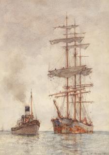 Henry Scott Tuke, RA, RWS - Towing In