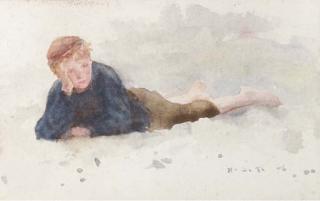 Henry Scott Tuke - A Boy In A Field