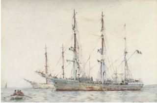 Henry Scott Tuke - Grey day in the harbour