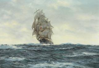 Henry Scott - American Clipper Dreadnought in an ocean breeze